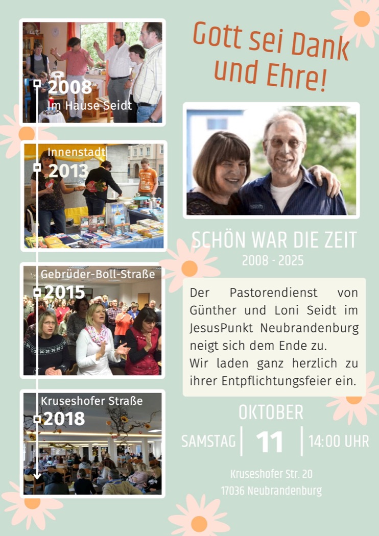 Current Sunday service flyer